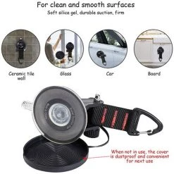 PERLE RARE Sangle à Ventouse Avec Anneau En D, 4 Ancres à Ventouse Robustes, Crochet à Ventouse De Camping Polyvalent Pour La Maison, L'extérieur, L'auvent De Van, La Bâche De Bateau (4) -Tente de réception Soldes 65797733 4