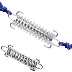 ILOVEMILAN Boucle à Ressort De Tente 2 Pièces, Fermoir à Ressort En Acier Inoxydable, Kit De Fixation De Voile Solaire, Fixations D'ombre De Voile, Utilisé Pour Les Accessoires De Camping En Plein Air
