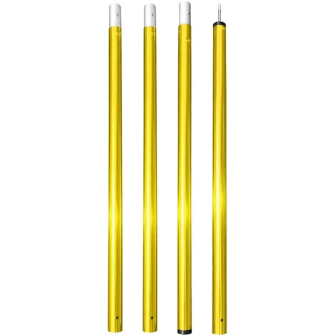 ASUPERMALL Poteaux De Bâche Pliables Poteaux De Tente De Camping Réglables Pour Auvents De Bâche Auvent Abri Anti-pluie, Or 3 ASUPERMALL Poteaux De Bâche Pliables Poteaux De Tente De Camping Réglables Pour Auvents De Bâche Auvent Abri Anti-pluie, Or