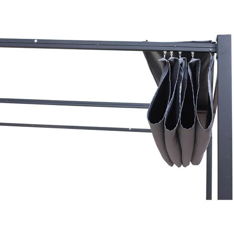 CONCEPT-USINE Tonnelle Autoportante 3x4m Avec Toile En Polyester Gris TUSA - Gris 5 CONCEPT-USINE Tonnelle Autoportante 3x4m Avec Toile En Polyester Gris TUSA - Gris - Image 3