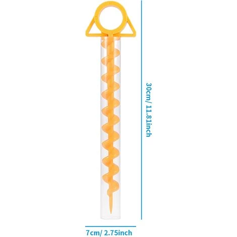 OSQI Piquets De Tente Spirale Sardine Tente Tent Peg Tente En Spirale Durable Piquet De Tente En Plastique Piquets De Tente 30 Cm Pour Tentes, Trampolines, Animaux De Compagnie, Avec Tube, 4 Pièces 4 OSQI Piquets De Tente Spirale Sardine Tente Tent Peg Tente En Spirale Durable Piquet De Tente En Plastique Piquets De Tente 30 Cm Pour Tentes, Trampolines, Animaux De Compagnie, Avec Tube, 4 Pièces – Image 2