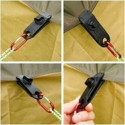 Clip De Tente De Boucle En Nylon De Tissu Imperméable Réutilisable De 5 Pièces, Clip De Requin D'auvent De Tente, Accessoires De Tente De Clip De Corde De Vent De Camping En Plein Air Multifonctionnels Et Pratiques (noir) Ephé -Tente de réception Soldes 66085804 3