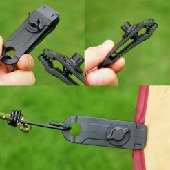 Clip De Tente De Boucle En Nylon De Tissu Imperméable Réutilisable De 5 Pièces, Clip De Requin D'auvent De Tente, Accessoires De Tente De Clip De Corde De Vent De Camping En Plein Air Multifonctionnels Et Pratiques (noir) Ephé -Tente de réception Soldes 66085804 4