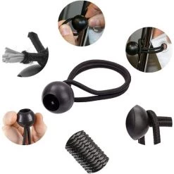 YIDOMDE 24 Pcs Clip De Tente Bâche Avec 12x Pince Pour Bache Et 12x Tendeur Corde Elastique, Pince A Oeillet Pour Bache Camping Accessoires Pour Tentes, Bache Piscine, Bâches, Auvents, Gazebos Tente,A -Tente de réception Soldes 66141643 4