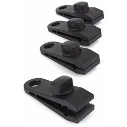 JOORRT Lot De 10 Clips De Bâche Support De Bâche Pour Extérieur Avec Attache En Toile Et Cordon élastique + Mousqueton En Forme De D Pour Bâches, Auvents, Camping, Caravane, Couvertures De Voiture -Tente de réception Soldes 66165201 4