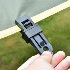 MèREÉTERNEL 6 Pièces Clip Tente, Pince Bâche, Auvents Clip, Coupe-Vent Polyvalent Avec Mousqueton Clip De Bâche Tente Pour Le Camping En Plein Air, La Randonnée, Les Accessoires De Voyage (Noir) Ternel -Tente de réception Soldes 66171742 4
