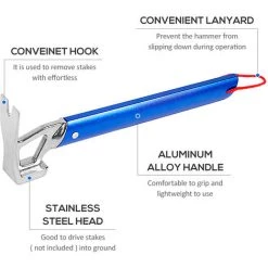 TANCYCO Marteau De Piquet De Tente Marteau De Piquet De Tente Marteau D'extérieur Pour Camping, Randonnée, Randonnée, Jardinage (Orange) -Tente de réception Soldes 66307480 5