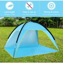 TANCYCO Tente De Plage Légère Pare-soleil Auvent UV Soleil Abri Camping Tente De Pêche -Tente de réception Soldes 66307482 5
