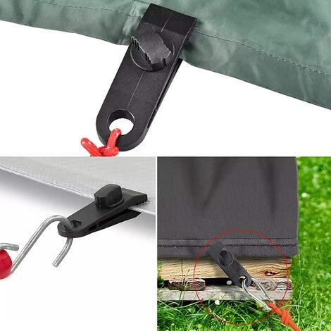 Clips De Bâche, 30 Pièces Clips De Tente De Bouche De Crocodile Clips De Bâche Avec Serrure Serrée Vis De Serrage élastique Boules Bâche Tente Corde élastique Avec Mousqueton, Adélala 6 Clips De Bâche, 30 Pièces Clips De Tente De Bouche De Crocodile Clips De Bâche Avec Serrure Serrée Vis De Serrage élastique Boules Bâche Tente Corde élastique Avec Mousqueton, Adélala – Image 4