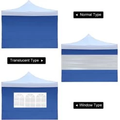 TANCYCO 1pcs Paroi Latérale Pour Auvent Pop-up Auvent étanche à La Pluie Paroi Latérale Auvent Pare-soleil Abri Paroi Latérale (bleu, Normal, 6 M) -Tente de réception Soldes 66391345 2
