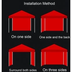 TANCYCO 1pcs Paroi Latérale Pour Auvent Pop-up Auvent étanche à La Pluie Paroi Latérale Auvent Pare-soleil Abri Paroi Latérale (bleu, Normal, 6 M) -Tente de réception Soldes 66391345 5