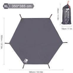 TANCYCO Bâche De Camping Imperméable épaissir Tapis De Pique-nique Tapis De Plage Durable Tapis De Tente Octogonale Tente Multifonctionnelle Empreinte Soleil Auvent Tapis De Sol Pour Randonnée Voyage Sac à Dos -Tente de réception Soldes 66391394 2