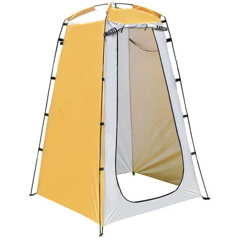 TANCYCO Tente De Camping En Plein Air Douche Portable Tentes De Bain Vestiaire Abri Anti-pluie Plage Toilette De Montagne (jaune Et Gris) 3 TANCYCO Tente De Camping En Plein Air Douche Portable Tentes De Bain Vestiaire Abri Anti-pluie Plage Toilette De Montagne (jaune Et Gris)