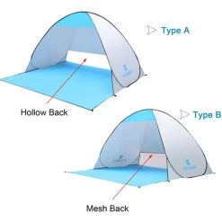 TANCYCO 70.9x59x43.3 Pouces Tente De Plage Pop-up Instantanée Automatique Anti UV Abri Soleil Cabana Pour Camping Pêche Randonnée Pique-Nique (Type B) -Tente de réception Soldes 66391492 2