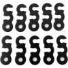 HEGUYEY 20pcs Aluminium Tente Guyline Coureur Tendeur Tente Auvent Corde Accessoires Trois Yeux Boucle De Corde Ouverte(Grand-Noir) -Tente de réception Soldes 66407800 1
