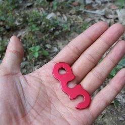 HEGUYEY 20pcs Aluminium Tente Guyline Coureur Tendeur Tente Auvent Corde Accessoires Trois Yeux Boucle De Corde Ouverte(Grand-Noir) -Tente de réception Soldes 66407800 3