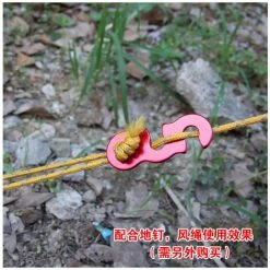 HEGUYEY 20pcs Aluminium Tente Guyline Coureur Tendeur Tente Auvent Corde Accessoires Trois Yeux Boucle De Corde Ouverte(Grand-Noir) -Tente de réception Soldes 66407800 5