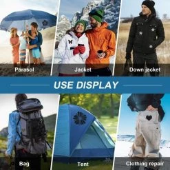 HEGUYEY 8 Pcs Patchs De Réparation Autocollant, 20 X 10cm Rustine Autocollante En Nylon, Kit Reparation Tente, Patch Auto-Adhésif Imperméables Pour Tente Doudoune Auvent, Noir, Gris, Bleu, Vert Armée 10 HEGUYEY 8 Pcs Patchs De Réparation Autocollant, 20 X 10cm Rustine Autocollante En Nylon, Kit Reparation Tente, Patch Auto-Adhésif Imperméables Pour Tente Doudoune Auvent, Noir, Gris, Bleu, Vert Armée -Tente de réception Soldes 66407805 4