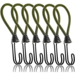 YIDOMDE Lot De 6 Tendeurs élastiques Avec Crochets, Corde élastique Avec Crochets En Métal Pour Attacher Des Bâches En Plein Air, Verrouillage De La Charge De La Moto