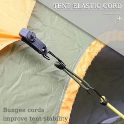 YIDOMDE Lot De 6 Tendeurs élastiques Avec Crochets, Corde élastique Avec Crochets En Métal Pour Attacher Des Bâches En Plein Air, Verrouillage De La Charge De La Moto -Tente de réception Soldes 66557226 4