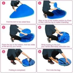 YIDOMDE Tente De Plage, Pop Up Baby Beach Beach Shade, UPF 50+ Tente Portable Instantanée Abri Solaire Pour 1-2 Personnes, Tente De Plage Automatique Pour Bébé Avec Sac De Transport (Vert,pas De Rideau)150*165*110cm -Tente de réception Soldes 66557266 3