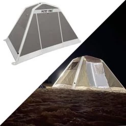 TANCYCO Tente Gonflable 2-3 Personnes Tente De Camping Pop-up Tente De Randonnée Extérieure Tente Moustiquaire Tente De Protection UV Tente Pare-soleil Auvent Pour La Maison Voyager Plage Cour Arrière Randonnée (Blanc) -Tente de réception Soldes 66645854 3