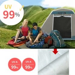 TANCYCO Tente Gonflable 2-3 Personnes Tente De Camping Pop-up Tente De Randonnée Extérieure Tente Moustiquaire Tente De Protection UV Tente Pare-soleil Auvent Pour La Maison Voyager Plage Cour Arrière Randonnée (Blanc) -Tente de réception Soldes 66645854 4