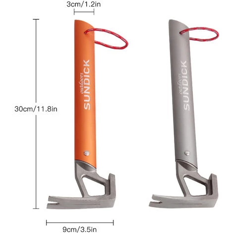 TANCYCO Marteau De Tente De Camping En Plein Air En Acier Inoxydable Extracteur De Clous De Tente Accessoire De Piquet De Tente (argent) 6 TANCYCO Marteau De Tente De Camping En Plein Air En Acier Inoxydable Extracteur De Clous De Tente Accessoire De Piquet De Tente (argent) – Image 4