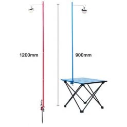 TANCYCO Tente D'extérieur Camping Lumière Rack Multifonctionnel Portable Pliant En Alliage D'aluminium Lampe Stand Camping Pêche Lumière Lampe Stand Amovible Lamp Pole Light Hanging Rack (Rouge) -Tente de réception Soldes 66645880 2