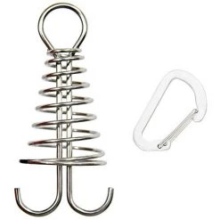 TANCYCO Lot De 10 Ancres D'auvent De Tente En Alliage D'aluminium Avec Mousqueton Pour Camping, Pêche, Randonnée (argent) -Tente de réception Soldes 66645894 3