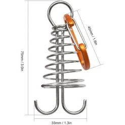 TANCYCO Lot De 10 Ancres D'auvent De Tente En Alliage D'aluminium Avec Mousqueton Pour Camping, Pêche, Randonnée (argent) -Tente de réception Soldes 66645894 4