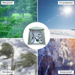 TANCYCO Abri De Rangement Extérieur étanche Pour Vélos, Tente De Vélo Robuste, Gain De Place, Housse De Rangement Pour Outils De Jardin, Sac à Dos, Abri (noir A) -Tente de réception Soldes 66645912 4