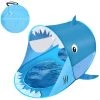 TANCYCO Tente De Camping En Plein Air Tente De Jeu Amusante Tente De Requin Sans Installation Pour Garçons Et Filles Tente De Plage Pour Bébé Tente De Terrain De Jeu Pour Enfants Pare-soleil De Plage Abri De Soleil Avec Piscine Pour Camping Beach Backyard (Bleu, -Tente de réception Soldes 66645920 1