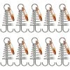 TANCYCO Ancre D'auvent De Tente De Plate-forme De Pont De Ressort D'alliage D'aluminium De 10pcs Avec Le Mousqueton Pour La Randonnée De Pêche De Camping (d'or) -Tente de réception Soldes 66645954 1