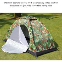 TANCYCO Tente De Camping En Plein Air Tente Portable Résistante à L'eau Tente Pour Personne Seule Avec Porte En Maille Et Fenêtre Sac De Transport Pour Camping Randonnée Pêche En Intérieur 10 TANCYCO Tente De Camping En Plein Air Tente Portable Résistante à L'eau Tente Pour Personne Seule Avec Porte En Maille Et Fenêtre Sac De Transport Pour Camping Randonnée Pêche En Intérieur -Tente de réception Soldes 66645960 4