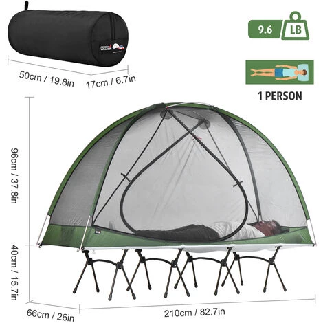 TANCYCO 4 Saisons 1 Personne Double Couche Tente De Randonnée Pliante Haute Et Basse Utilisation Tente De Camping Loin Du Sol Extérieur Moustiquaire Tente Pour La Maison Camping Randonnée Voyage Plage Arrière-cour Randonnée 4 TANCYCO 4 Saisons 1 Personne Double Couche Tente De Randonnée Pliante Haute Et Basse Utilisation Tente De Camping Loin Du Sol Extérieur Moustiquaire Tente Pour La Maison Camping Randonnée Voyage Plage Arrière-cour Randonnée - Image 2