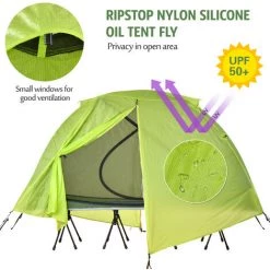 TANCYCO 4 Saisons 1 Personne Double Couche Tente De Randonnée Pliante Haute Et Basse Utilisation Tente De Camping Loin Du Sol Extérieur Moustiquaire Tente Pour La Maison Camping Randonnée Voyage Plage Arrière-cour Randonnée 9 TANCYCO 4 Saisons 1 Personne Double Couche Tente De Randonnée Pliante Haute Et Basse Utilisation Tente De Camping Loin Du Sol Extérieur Moustiquaire Tente Pour La Maison Camping Randonnée Voyage Plage Arrière-cour Randonnée -Tente de réception Soldes 66645972 3