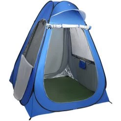 TANCYCO Tente De Camping En Plein Air Tente De Pêche Pop-up Tente De Protection UV Abri De Pluie Instantané Automatique Pour Camping En Plein Air Vélo Randonnée Plage Avec Sac De Transport (Bleu, 150*150*190cm)