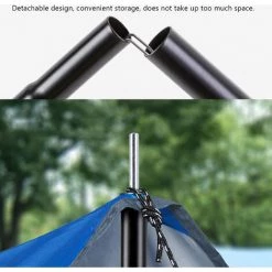 TANCYCO Extérieur Coupe-Vent Canopy Pole Barbecue Tent Hall Pole Canopy Support Iron Pole Suit 2m Randonnée Camping Tente Accessoires (Type2) -Tente de réception Soldes 66646018 3