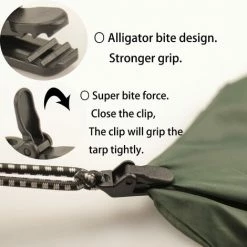OUSUDELA 70pcs Clip De Fixation Bache Auvent, Clips De Verrouillage Clips De Bâche Clips Toile De Tente En Linoléum En Plastique Pour Bache Auvent, Pinces à Bâche Tarp Clip Tent Clip -Tente de réception Soldes 66652041 3
