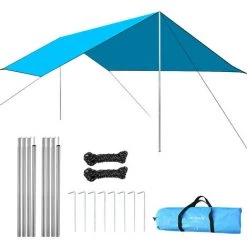 HAPPYSHOPPING Set Canopy, Bleu 300*295CM (avec Accessoires) 8 HAPPYSHOPPING Set Canopy, Bleu 300*295CM (avec Accessoires) -Tente de réception Soldes 66661845 2