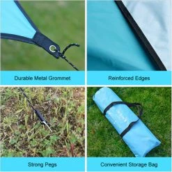 HAPPYSHOPPING Set Canopy, Bleu 300*295CM (avec Accessoires) 11 HAPPYSHOPPING Set Canopy, Bleu 300*295CM (avec Accessoires) -Tente de réception Soldes 66661845 5