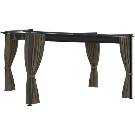 VidaXL Belvédère 4x3 M Taupe - Taupe 3 VidaXL Belvédère 4x3 M Taupe - Taupe