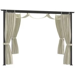 VidaXL Belvédère 4x3 M Crème - Crème -Tente de réception Soldes 66685399 4