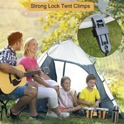 GRID COOL Clip De Tente Multifonctionnel Pinces De Tente En Plastique Clip De Bâche Pour L'extérieur Camping Activités Et Randonnée 12 Pièces (Multicolore) -Tente de réception Soldes 66757941 2