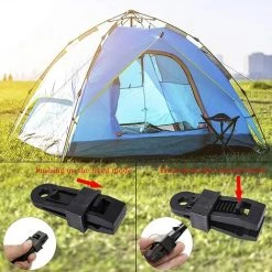 GRID COOL Clip De Tente Multifonctionnel Pinces De Tente En Plastique Clip De Bâche Pour L'extérieur Camping Activités Et Randonnée 12 Pièces (Multicolore) -Tente de réception Soldes 66757941 3