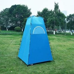 TANCYCO Tente D'abri De Confidentialité Portable Douche Extérieure Toilettes Vestiaire Tente Avec Fond Amovible Pour Camping Plage Photographie (bleu Et Gris) -Tente de réception Soldes 66805851 3