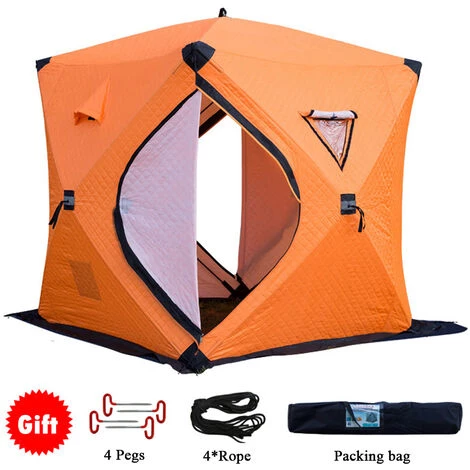 TANCYCO Abri De Pêche Sur Glace Portable Installation Facile Tente De Pêche D'hiver Tente De Pêche Sur Glace Imperméable Et Coupe-vent (Orange) 3 TANCYCO Abri De Pêche Sur Glace Portable Installation Facile Tente De Pêche D'hiver Tente De Pêche Sur Glace Imperméable Et Coupe-vent (Orange)