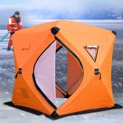 TANCYCO Abri De Pêche Sur Glace Portable Installation Facile Tente De Pêche D'hiver Tente De Pêche Sur Glace Imperméable Et Coupe-vent (Orange) 9 TANCYCO Abri De Pêche Sur Glace Portable Installation Facile Tente De Pêche D'hiver Tente De Pêche Sur Glace Imperméable Et Coupe-vent (Orange) -Tente de réception Soldes 66805852 3