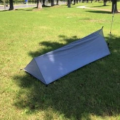 TANCYCO Tente De Randonnée Camping En Plein Air Sac De Couchage Tente Légère Pour Personne Seule Avec Filet (Blanc-gris) -Tente de réception Soldes 66806000 5